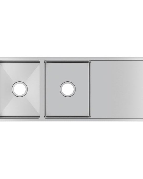 1160x460x230mm Chrome Stainless Steel Double Bowl Kitchen Sink