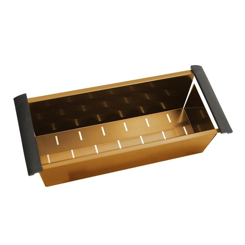 440x190x130mm Brushed Brass Stainless Kitchen Sink Colander