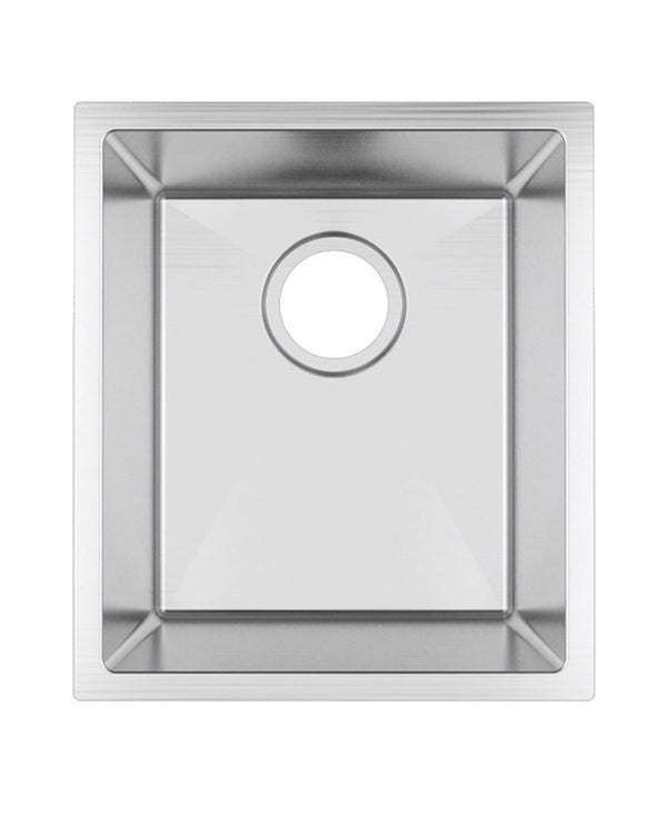 380x440x200mm Chrome Stainless Steel Single Bowl Kitchen Sink