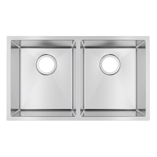 740x440x200mm Chrome Stainless Steel Double Bowl Kitchen Sink