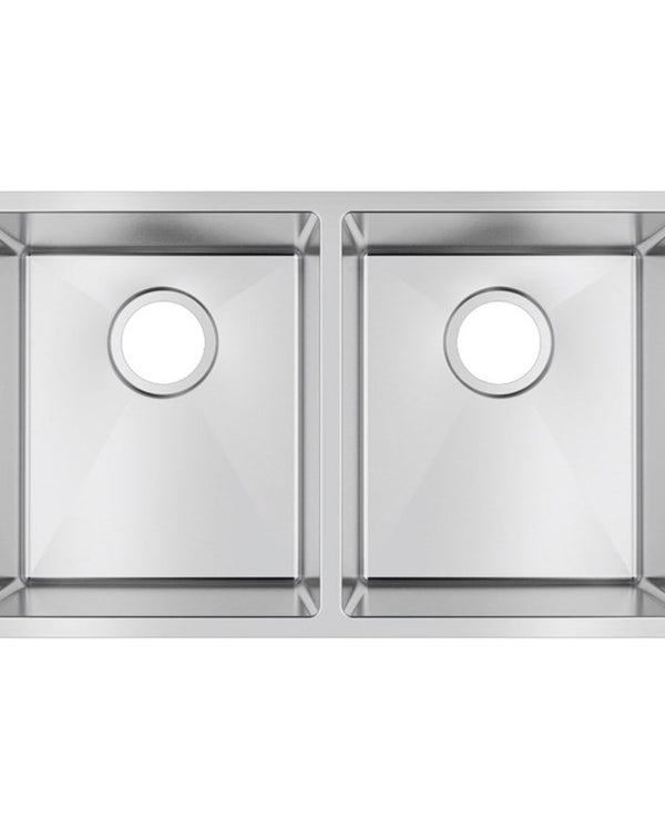 740x440x200mm Chrome Stainless Steel Double Bowl Kitchen Sink