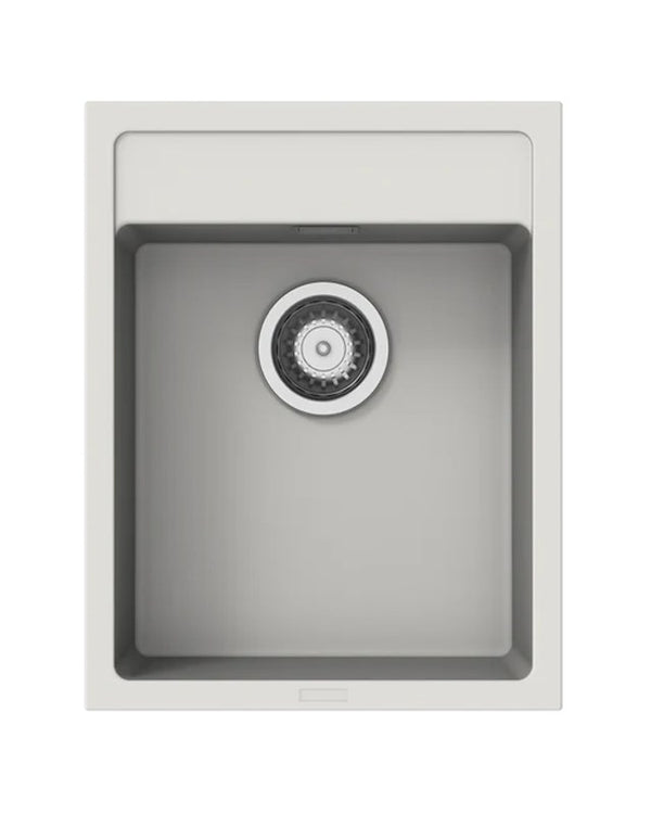 White Carysil Waltz 400 Grainte Single Bowl Stone Kitchen Sink 400*500*200mm