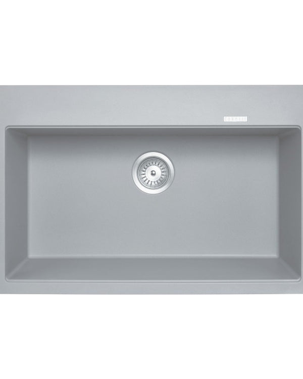 780x510x220mm Concrete Grey Carysil Granite Single Bowl Kitchen Sink