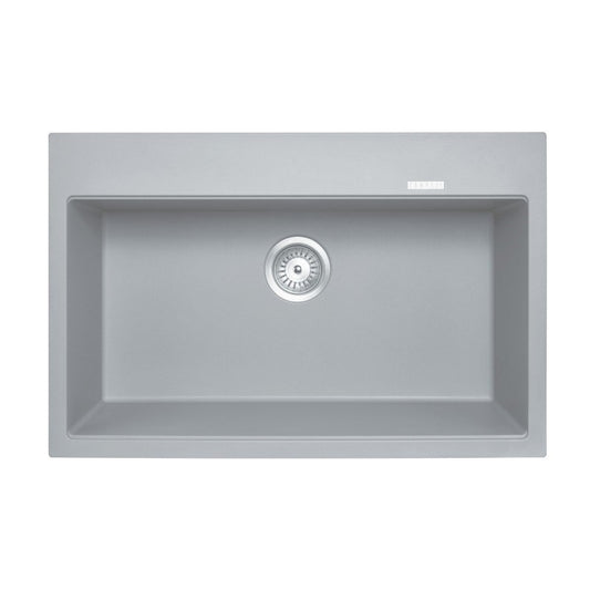 780x510x220mm Concrete Grey Carysil Granite Single Bowl Kitchen Sink