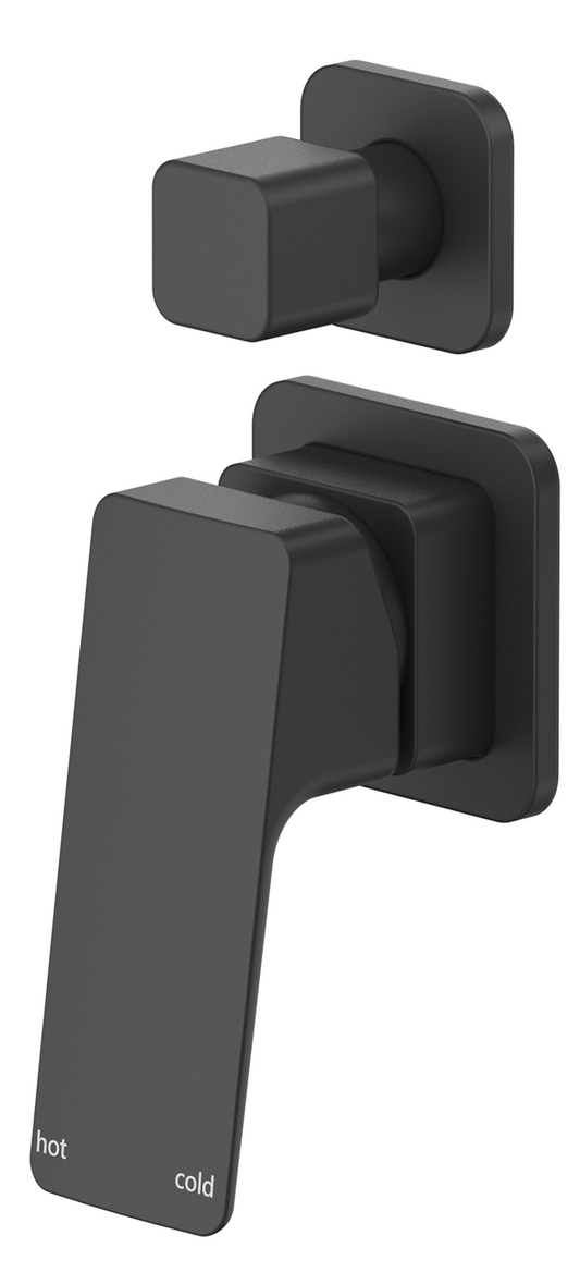 Tiago Shower Mixer Diverter - 2P - TRIM KIT ONLY Black