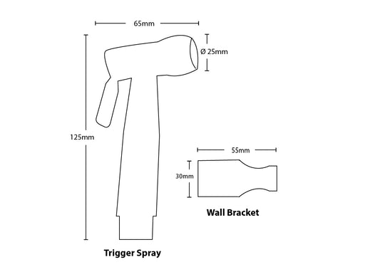Trigger Spray with Re-inforced Hose/Dual Check Valve White