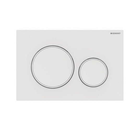 Sigma20 Matte White with White Trim ABS Dual Flush/Access Plate(Round Button)