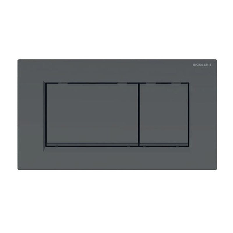 Sigma30 Matte Black with Black Trim ABS Dual Flush/Access Plate(Square Button)