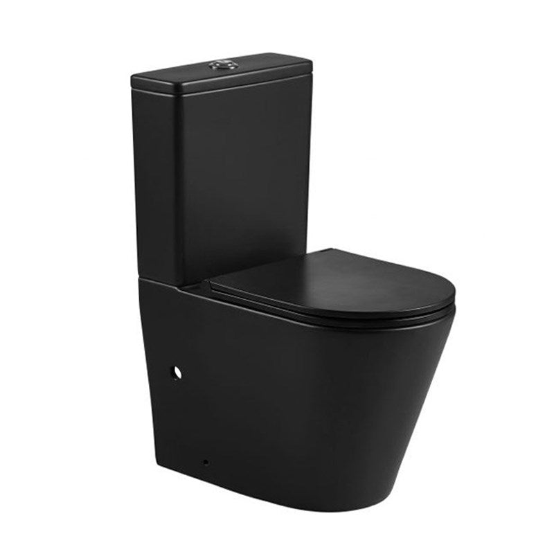 Berlin 670*360*850mm Matt Black Back-to-Wall Toilet Suite