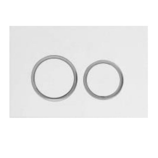 R & T White ABS Push Plate(Round Button)