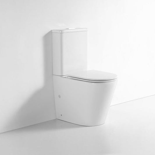 LONDON 620*370*820mm Gloss White Rimless Flushing Back to Wall Two-piece Toilet Suite