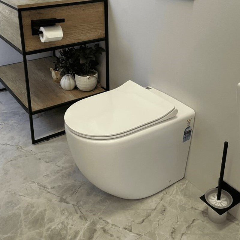 NORTON99 570*360*410mm Gloss White Quiet Flushing Wall Faced Floor Pan