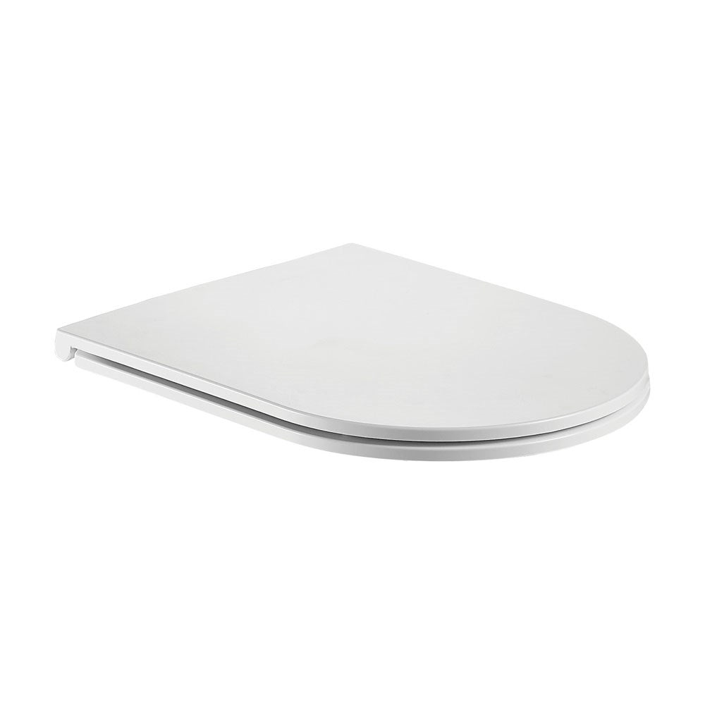 White Thermoset Heavy Duty Soft-close UF Material Flat Slim Seat(Suitable for PANI,VERA,ZARA99,ZARA66,RAUL99,RAUL66,TOI,MOI)