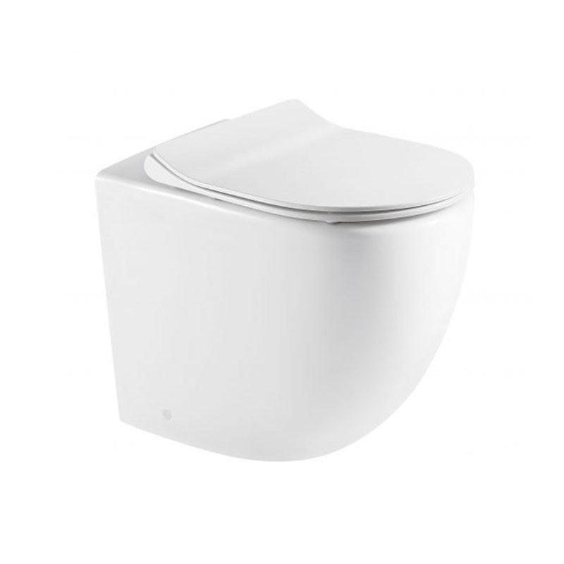 RAUL99 570*360*410mm Gloss White Rimless Flushing Wall Faced Floor Pan