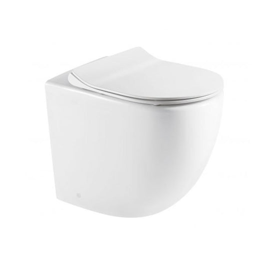 RAUL99 570*360*410mm Gloss White Rimless Flushing Wall Faced Floor Pan