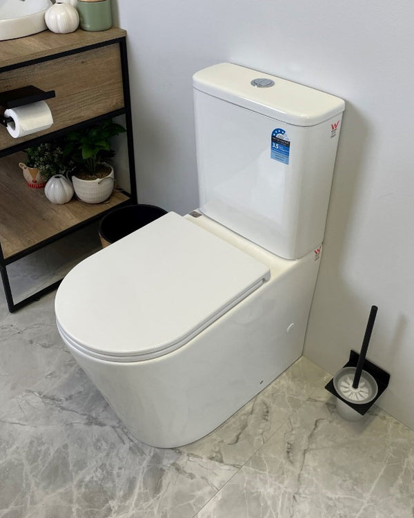 VERA 670*360*850mm Gloss White Tornado Flushing Back to Wall Two-piece Toilet Suite