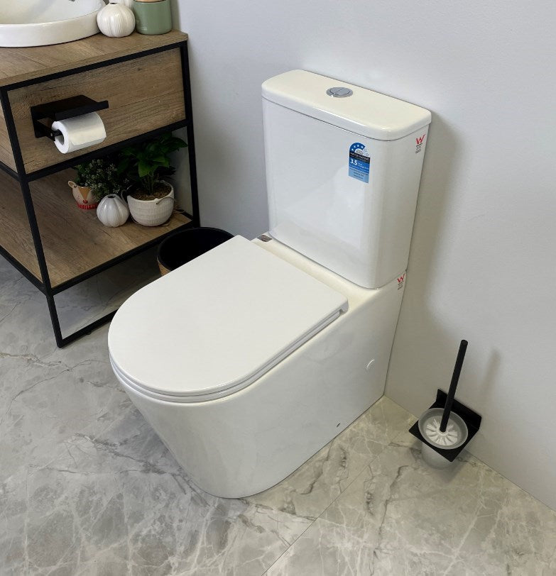 VERA 670*360*850mm Gloss White Tornado Flushing Back to Wall Two-piece Toilet Suite