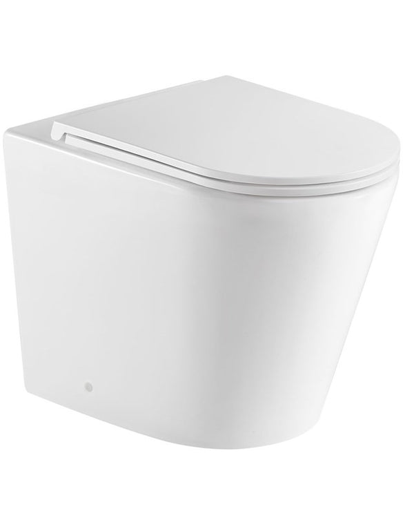 ZARA99 580*360*430mm Gloss White Rimless Flushing Wall Faced Floor Pan