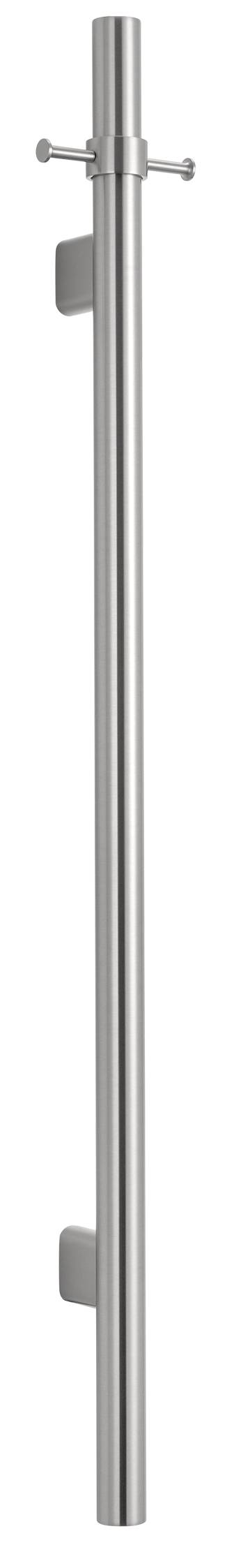 Mica Vertical Heated Towel Rail Brushed Nickel