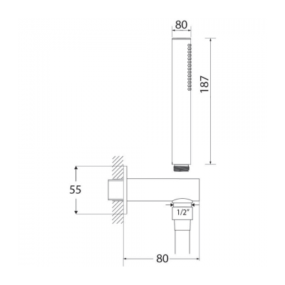 Embrace Pure Adjustable Hook & Union Set | Brushed Nickel