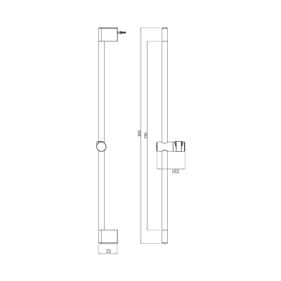 Architectura Style Trio 110/800 Rail Set
