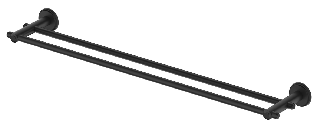 Mica Heritage Double Towel Rail Black