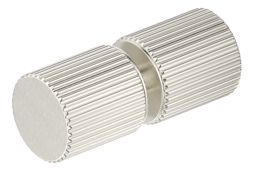 Shower Screen Handle - Fluted - Round Brushed Nickel
