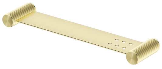 Mica Fluted Stainless Shelf - 400mm French Gold