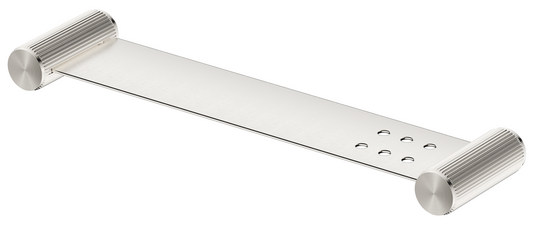 Mica Fluted Stainless Shelf - 400mm Brushed Nickel