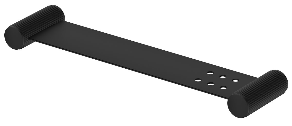 Mica Fluted Stainless Shelf - 400mm Black