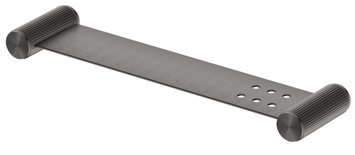 Mica Fluted Stainless Shelf - 400mm Gunmetal