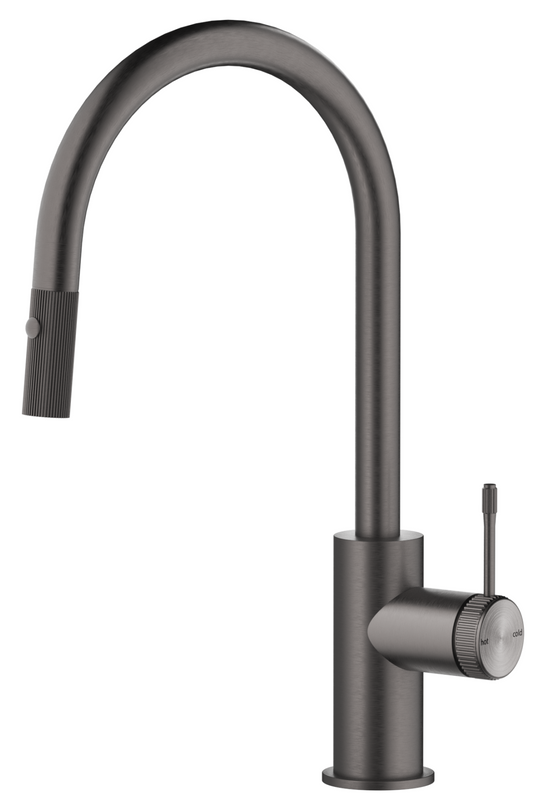 Mica Fluted Pull-Out Sink Mixer Gunmetal