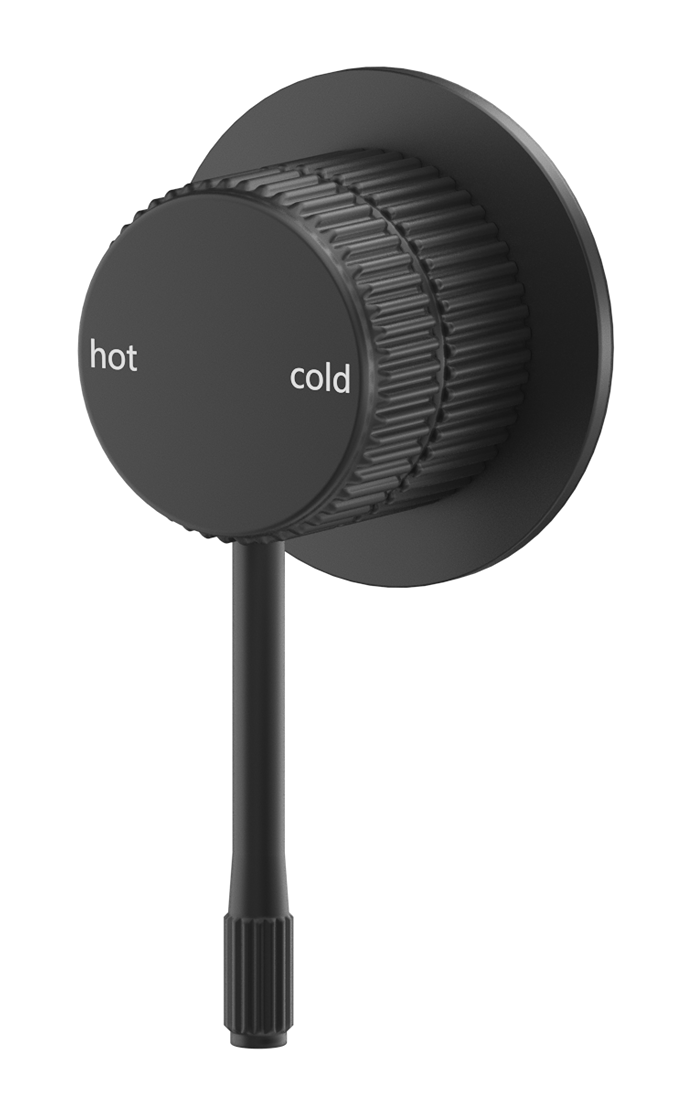 Mica Fluted Shower Mixer Black