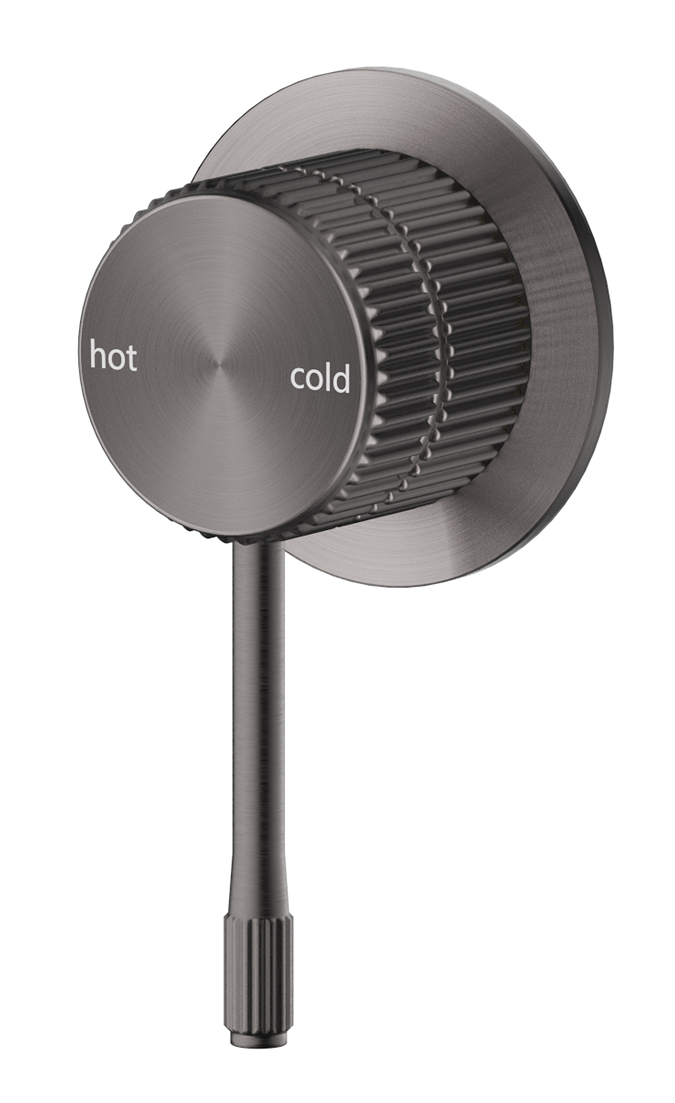 Mica Fluted Shower Mixer Gunmetal