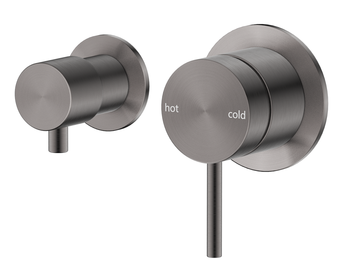 Mica Shower Mixer Diverter - Sideways - TRIM KIT ONLY Gunmetal