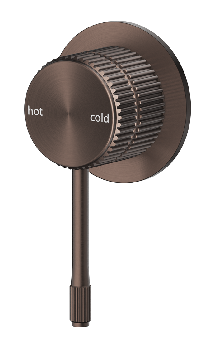 Mica Fluted Shower Mixer Dusk Bronze