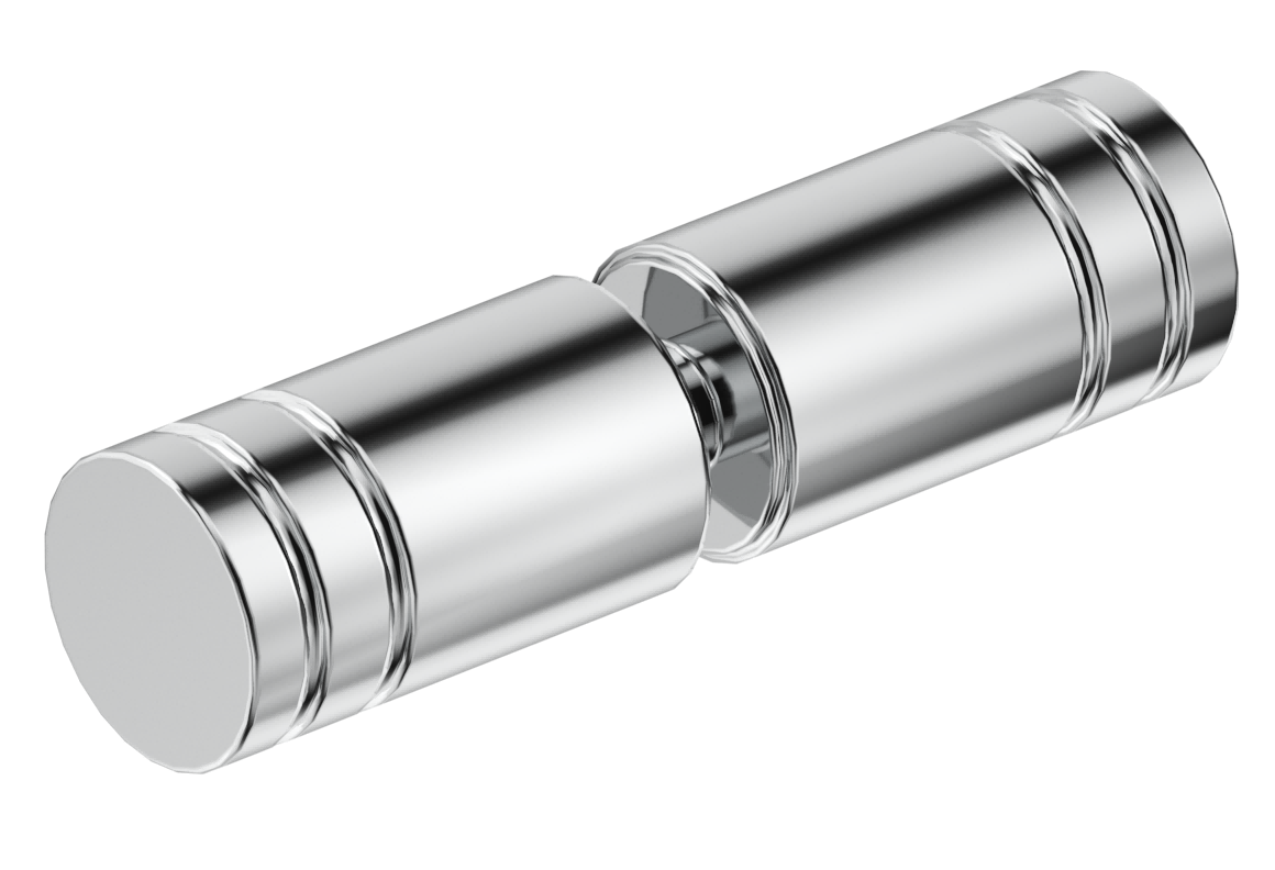 Shower Screen Handle Round Slotted Chrome