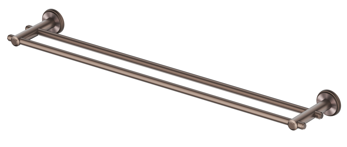 Mica Heritage Double Towel Rail Dusk Bronze