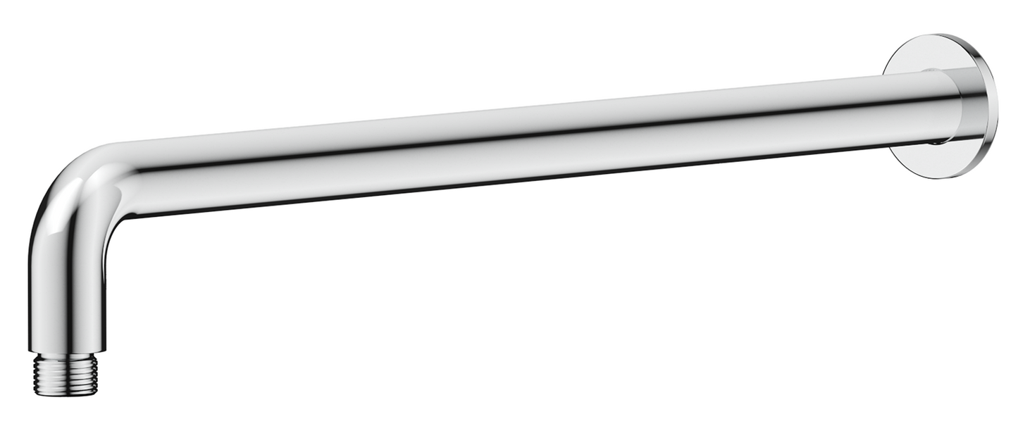 Mica Wall Shower Arm - 450mm - Curved Chrome