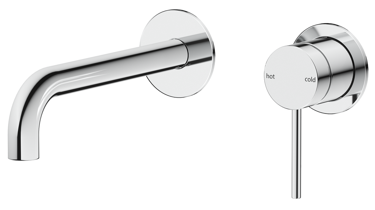 Mica Wall-Spout Combo - Curved Spout - 2P - TRIM KIT ONLY Chrome