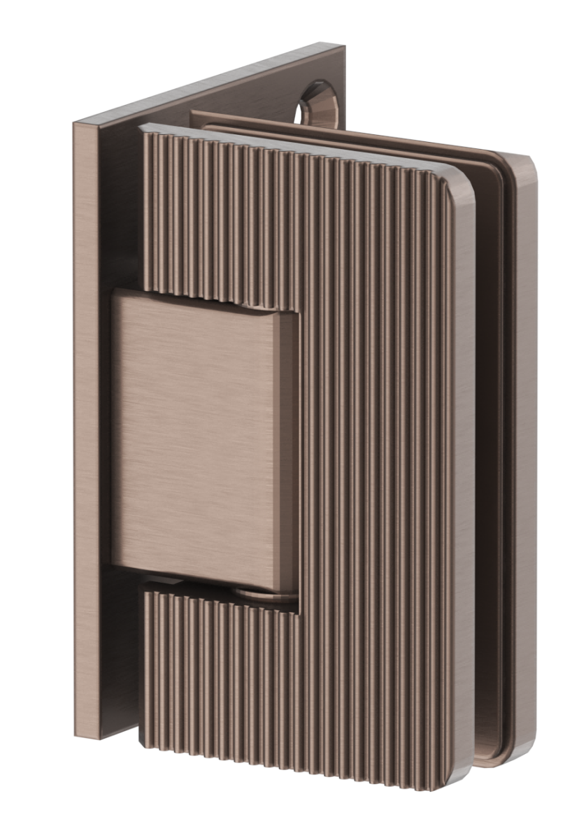 Shower Screen Hinge - Fluted - Glass To Wall Dusk Bronze