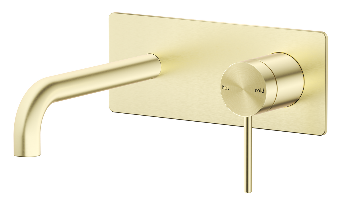 Mica Wall-Spout Combo - Curved Spout - 1P - TRIM KIT ONLY French Gold