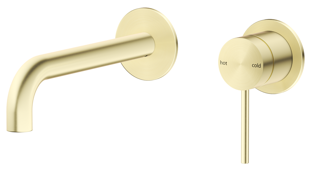 Mica Wall-Spout Combo - Curved Spout - 2P - TRIM KIT ONLY French Gold