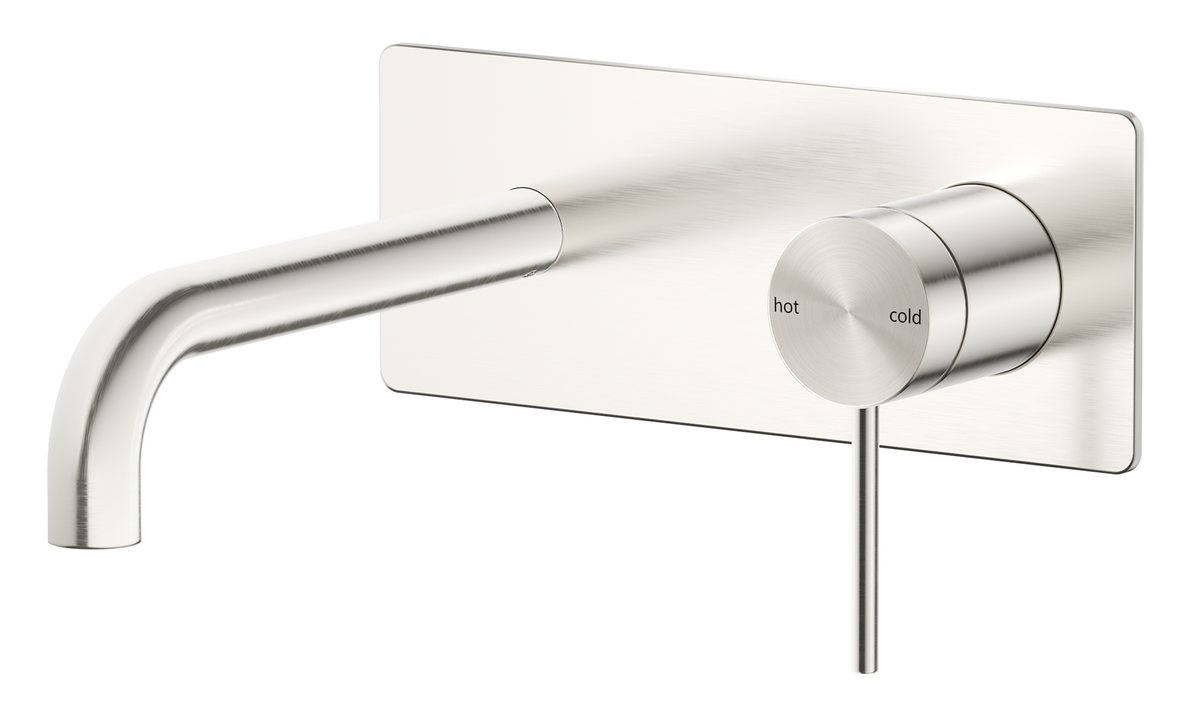 Mica Wall-Spout Combo - Curved Spout - 1P - TRIM KIT ONLY Brushed Nickel