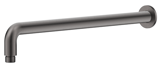 Mica Wall Shower Arm - 450mm - Curved Gunmetal