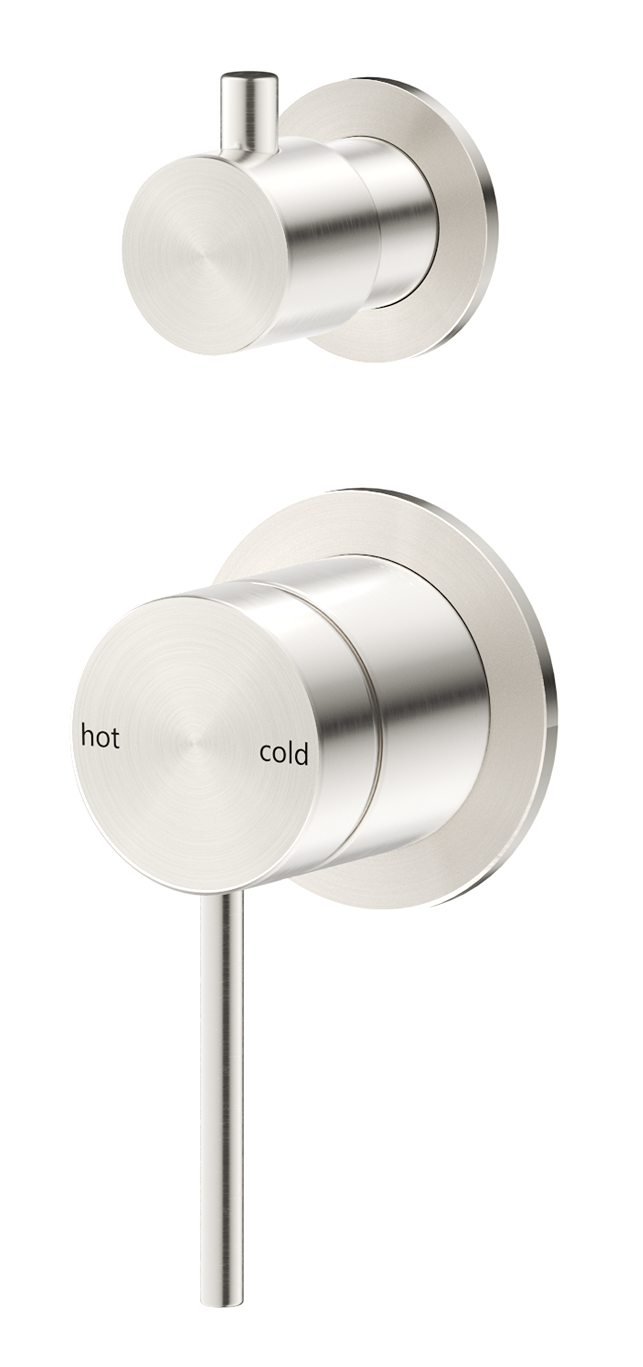 Mica Shower Mixer Diverter - 2P - TRIM KIT ONLY Brushed Nickel