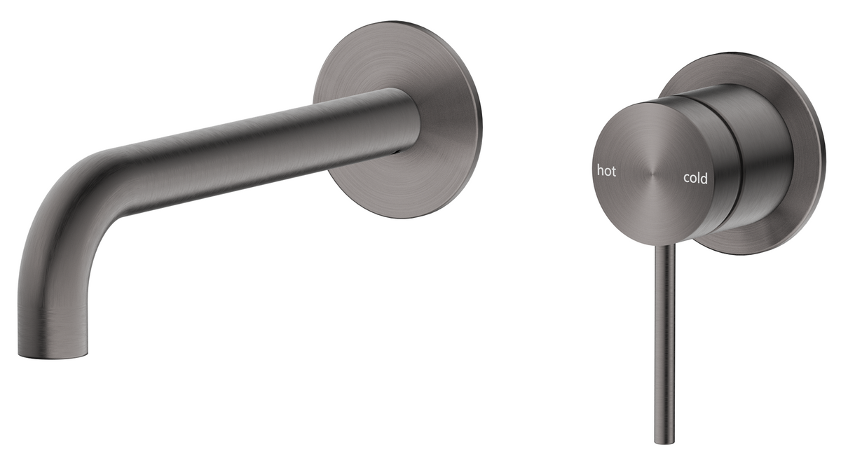 Mica Wall-Spout Combo - Curved Spout - 2P - TRIM KIT ONLY Gunmetal