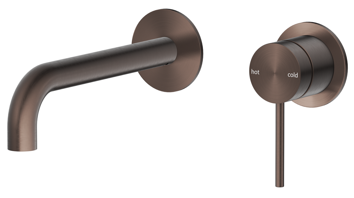 Mica Wall-Spout Combo - Curved Spout - 2P - TRIM KIT ONLY Dusk Bronze