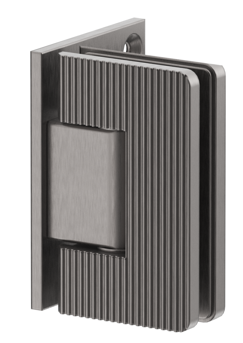 Shower Screen Hinge - Fluted - Glass To Wall Gunmetal