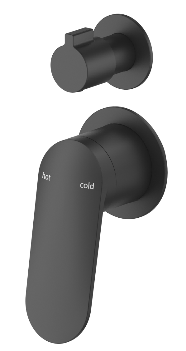 Lantra Shower Mixer Diverter - 2P - TRIM KIT ONLY Black